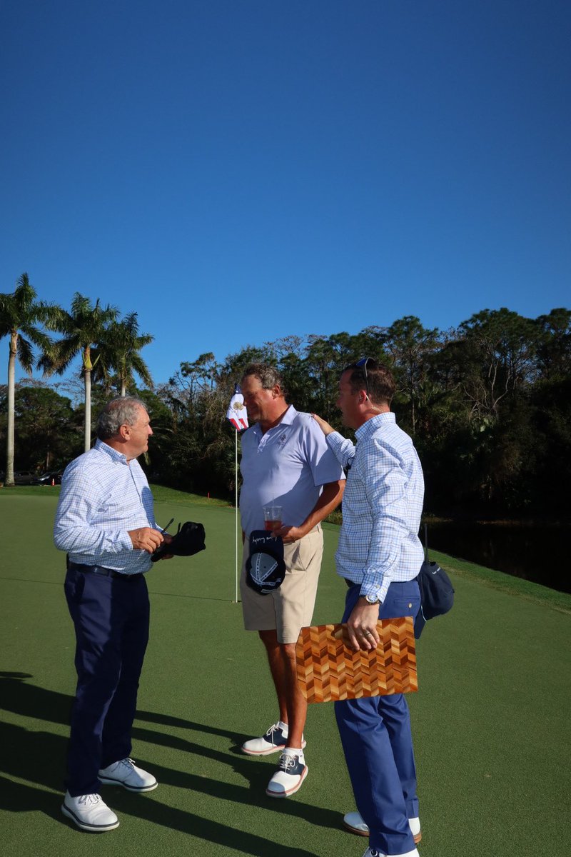 TrumpJupiter's tweet photo. Congratulations to Mr. McFaden and his guest Mr. Pasciucco on winning the 2025 Men’s Winter Invitational!
#trumpgolf #trump #trumpjupiter #jupitergolf #jupgolf #jup https://t.co/MSZ9q4p0oU