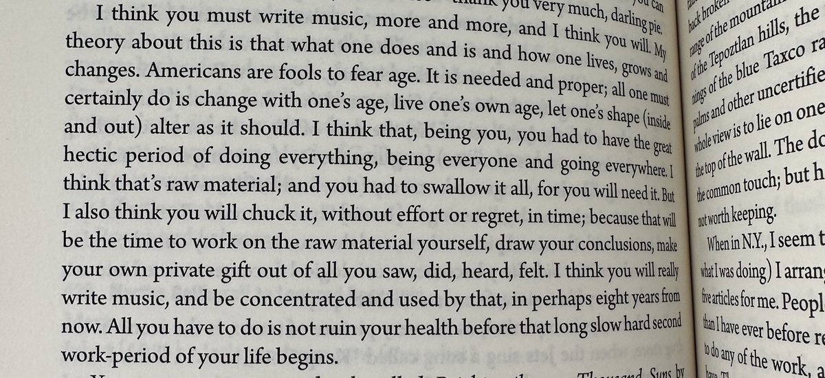 without effort or regret, in time