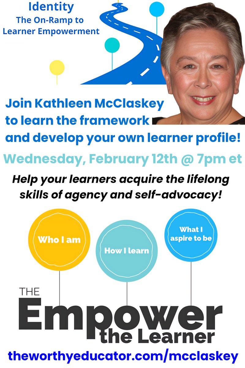Rescheduled for this Wednesday due to the flu! Kathleen has an excellent session planned. You'll walk away with a personal learning profile for yourself that you can replicate with your staff and students. There's still time to join us! theworthyeducator.com/mcclaskey <a href="/khmmc/">Kathleen McClaskey</a> #twe #edchat