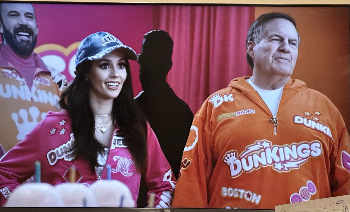 #UNC head coach Bill Belichick in the first Super Bowl commercial. 

Dunkin’ Donuts