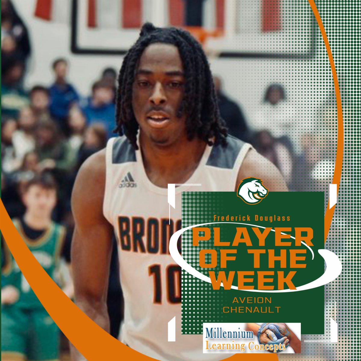 The Millennium Learning Concepts Player of the Week is Aveion Chenault. Aveion averaged 13.6 points, 6.6 rebounds, 3.6 assists, 2 steals, and 2 blocks in three wins this week. Congratulations, Aveion!