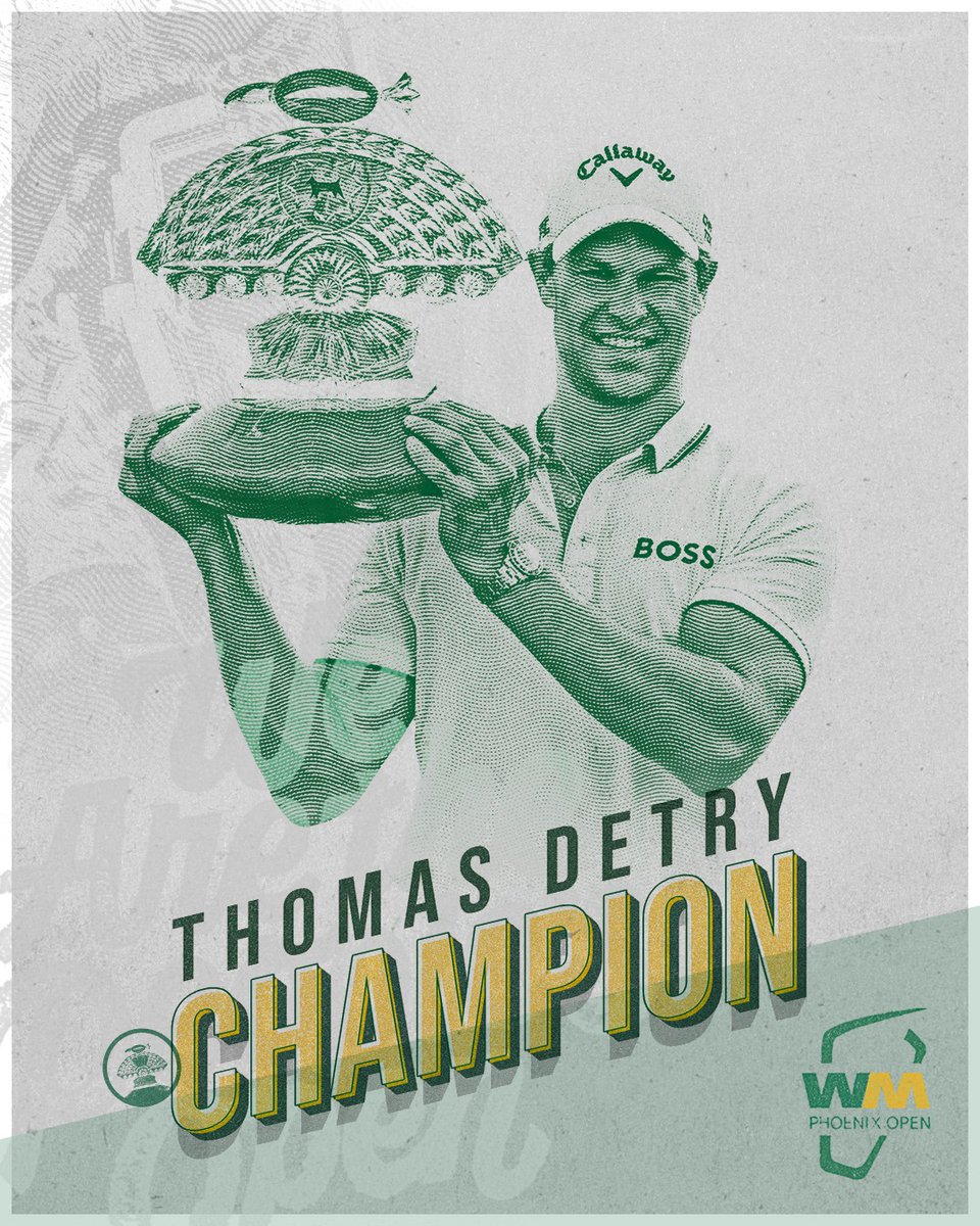Detry dominates in the desert. Your 2025 WM Phoenix Open champ, Thomas Detry.