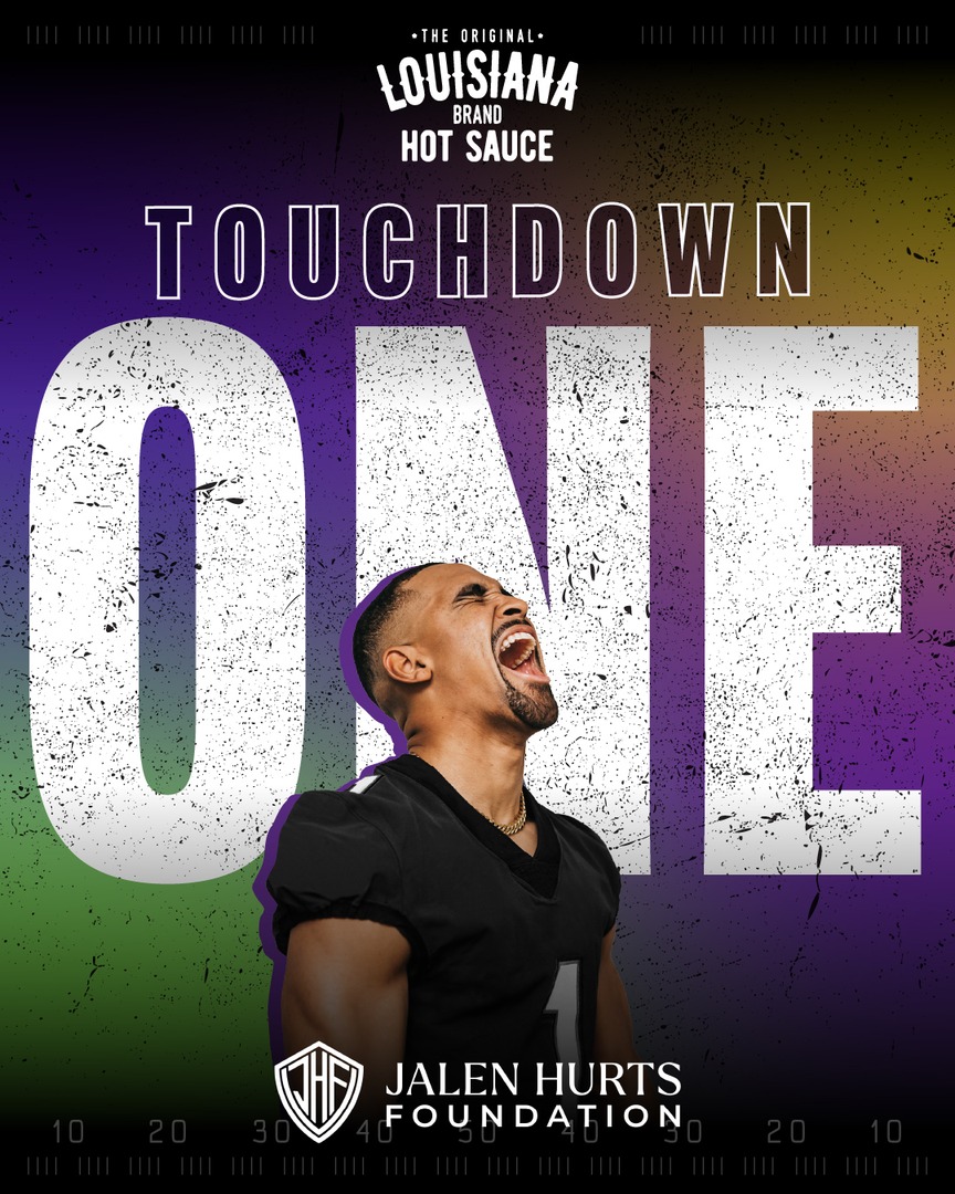 Touchdown number one for #1! That’s a $5k donation to help keep Philly schools cool... eaux heck yes! ​

@jalenhurtsfound #TDsForACs #KeepItCool #ThatsLouisianaHot #BayouSome