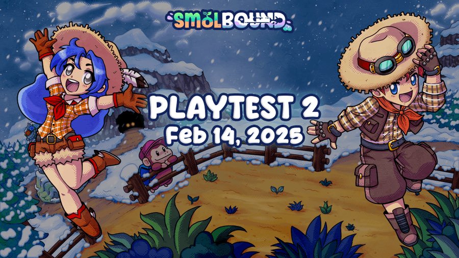 🐵 Smolbound Giveaway 🐵

I’m giving away 50 spots to <a href="/smolbound/">Smolbound</a> playtest #2! Experience combat, farming, earn exclusive rewards and much more ⚔️

Enter Now:
✅ Like &amp; Repost
✅ Tag a gamer

Selecting winners in 24 hours!