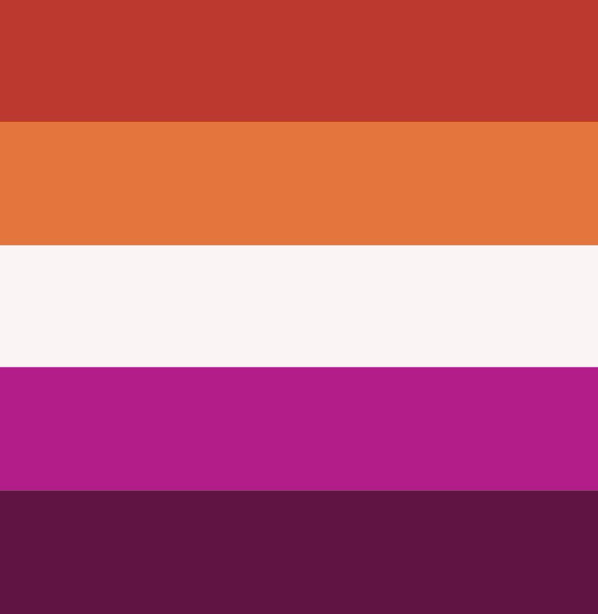 lesbian flag with colors picked from the yjs poster!
