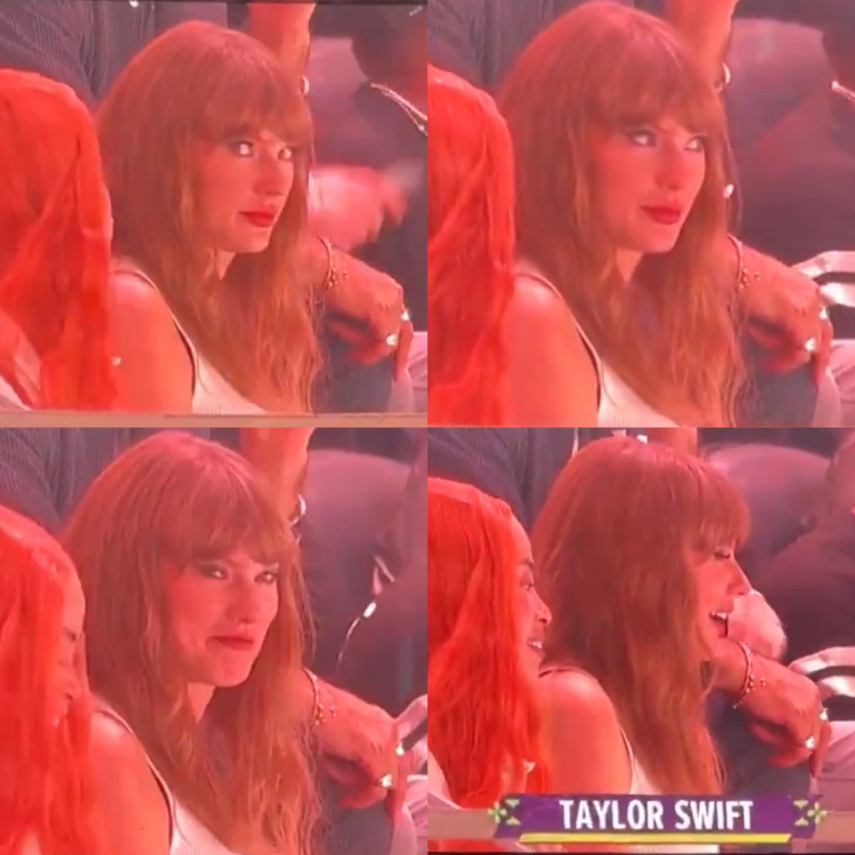 Esta fue la cara de Taylor Swift al ser abucheada está noche en el Super Bowl.