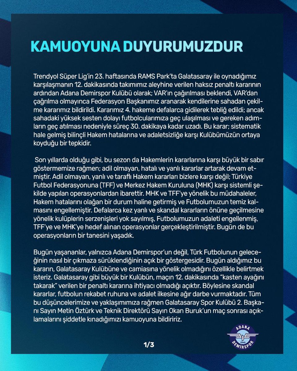 AdsKulubu's tweet photo. KAMUOYUNA DUYURUMUZDUR https://t.co/EVovro3K23