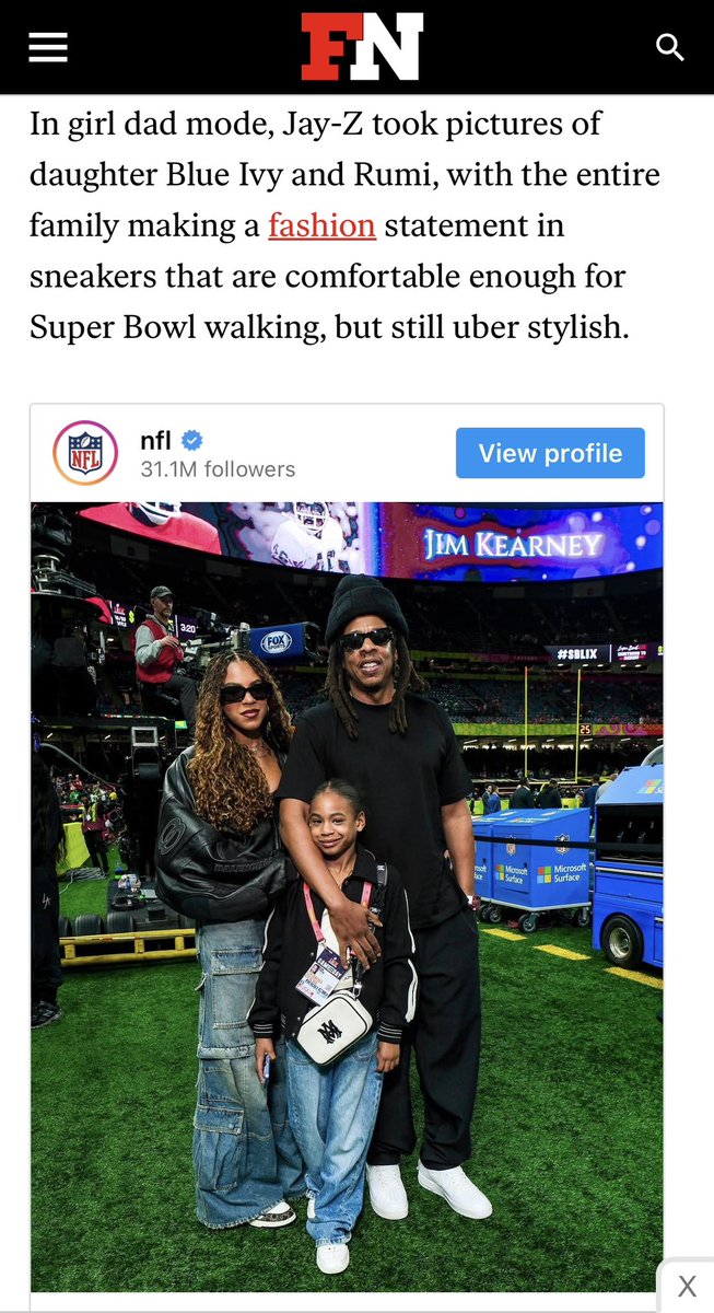 RuckerJael's tweet image. The #carters at #SuperBowlLIX 

✍🏽 @FootwearNews