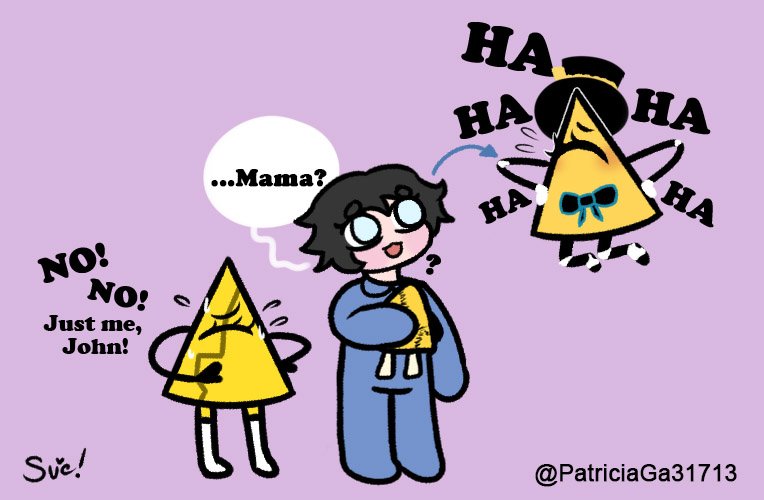 PatriciaGa31713's tweet photo. That always happens with every Bill in the Multiverse 🤭 Sorry Bill, to this child you are now mom, get used to it ~
#MomBillCipher #BillCipher #GravityFalls #GravityFallsAu #billfordkid #themuppetfalls
#KarmaandDestinyAU https://t.co/C3GqNZJRdI