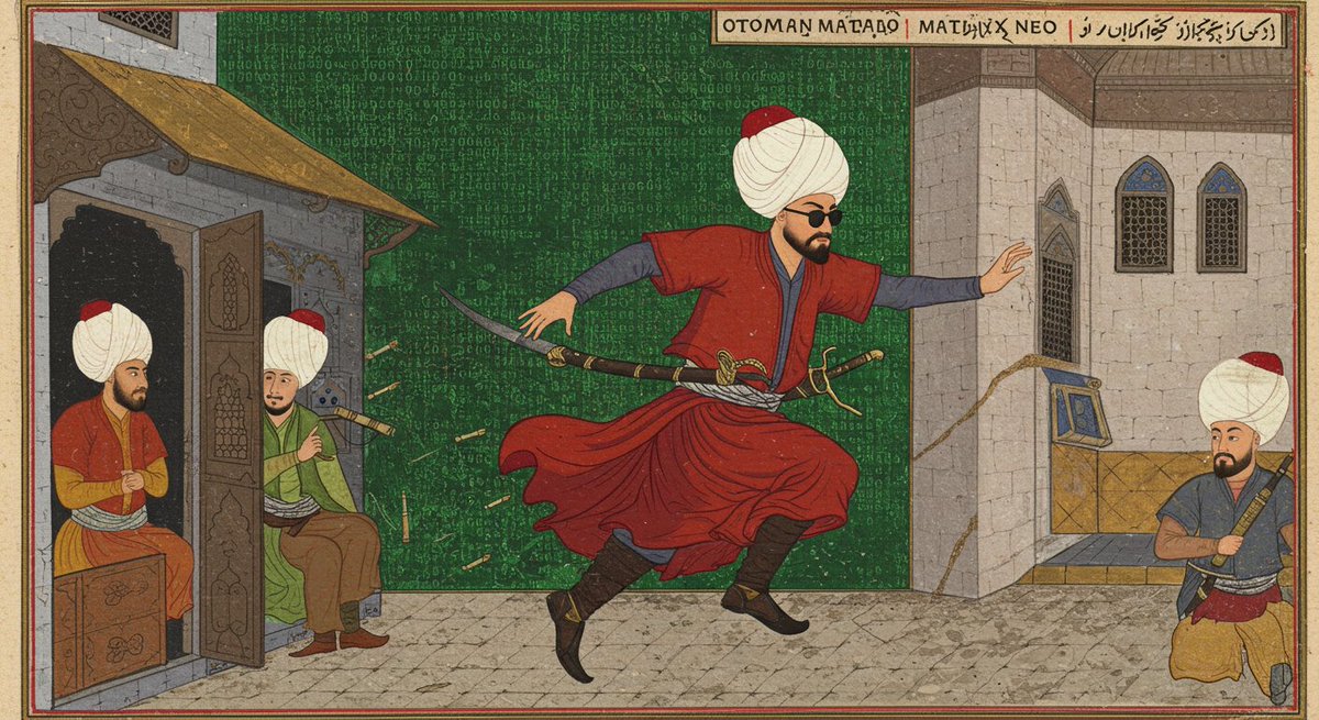 "Ne-o nâm bir ne oldugın bilmez er var idi. Mûr-ı feyiz nâm mürşidi ana beyân kıldı kim dünyâ bir mekân-ı fenâdur, aslen meteris dirler bir âlem-i hayâl ü zıll ü cengdür. Ne-o, şeyh elünden ilâc-ı kırmızîyi yutıcak sırr-ı hakikîye vâkıf olup küfrile fisebilullâh gazâ kıldı."