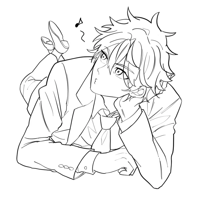 今週もがんばりましょう🫡
線画のペンを変えて今週は描いてみる 