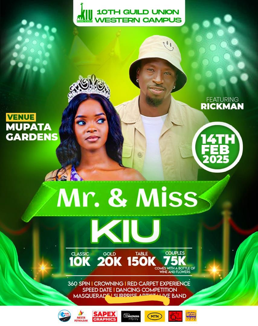 Ishaka people  , this Friday is officially party time,  <a href="/RickmanManrick/">Rickman Manrick</a> × Mr &amp; Miss KIU at Mupata Gardens