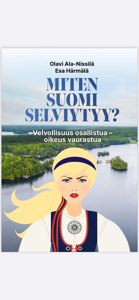 Vanhemmillamme oli sotien  jälkeen  vahva tahto pärjätä  lastensa hyväksi.  Onko meillä suomalaisilla nyt oikea ja yhteinen  kuva siitä, miten selviämme maailman kasvavien riskien, yhteisen hyvinvointimme ja turuvallisuutemme haasteista lastemme hyväksi? #esahärmälä #pamfletti