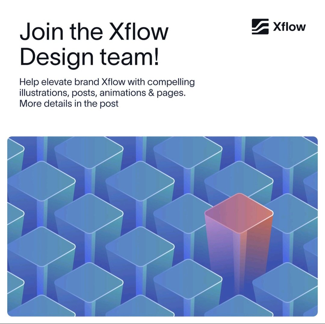 xdpranav's tweet photo. The @xflowpay design team is looking for an amazing graphic designer + illustrator. 

Kindly ensure relevant work samples are included in your application.
We will have to disqualify applications without a portfolio.
--
 
Application link in the first comment. https://t.co/YbrF1o4hET