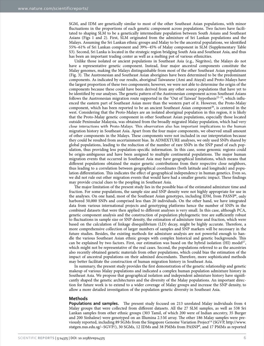 abuunaiim's tweet photo. Just nak komen from a genetic perspective sebab bidang aku.

Malays have significant genetic components tracing back to the Proto-Malays, one of the three major aboriginal groups. This makes Malays the mixed descendants of Orang Asal who assimilated with the later Deutero-Malays. https://t.co/xuedBU4oL2