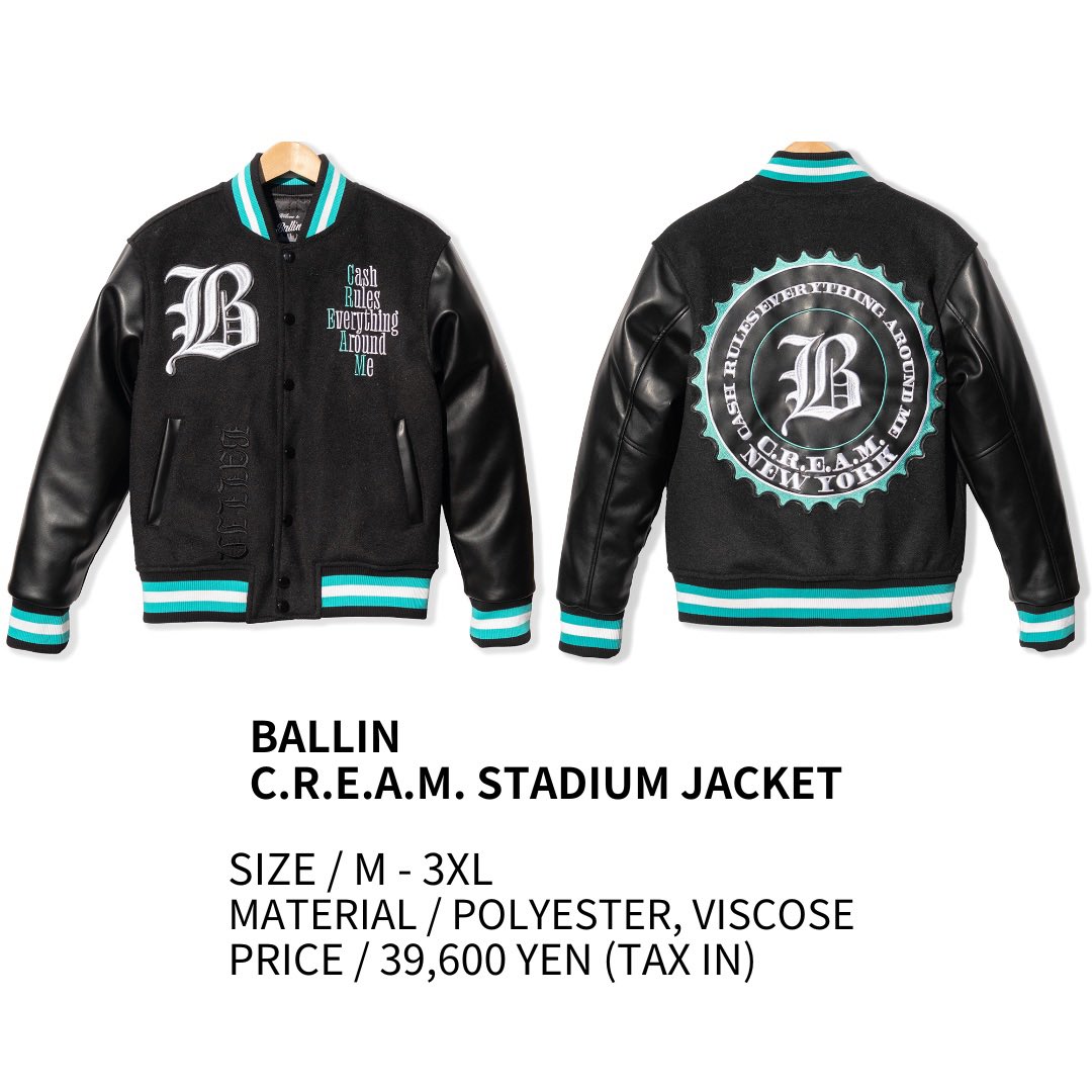QR_1989's tweet image. 🔥NEW ARRIVAL🔥
⬇️WEB STORE⬇️
criminal.ocnk.net/product/2093
🗽BALLIN🗽
【C.R.E.A.M. STADIUM JACKET】
SIZE / M - 3XL
MATERIAL / POLYESTER, VISCOSE
PRICE / 39,600 YEN (TAX )

@CRIMINAL__1995 

#criminal #ballin #stadiumjacket #jacket #newyork #hiphop #eyden #chicano #lowrider