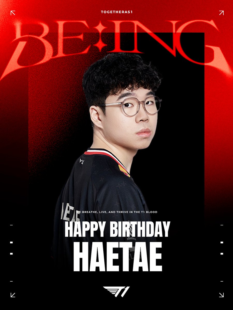 🎂 Happy 'Haetae' Day 🎂

2월 11일은 T1 LoL 팀 'Haetae' 심수현 선수의 생일입니다!🎉

#TogetherAs1 #T1Birthday