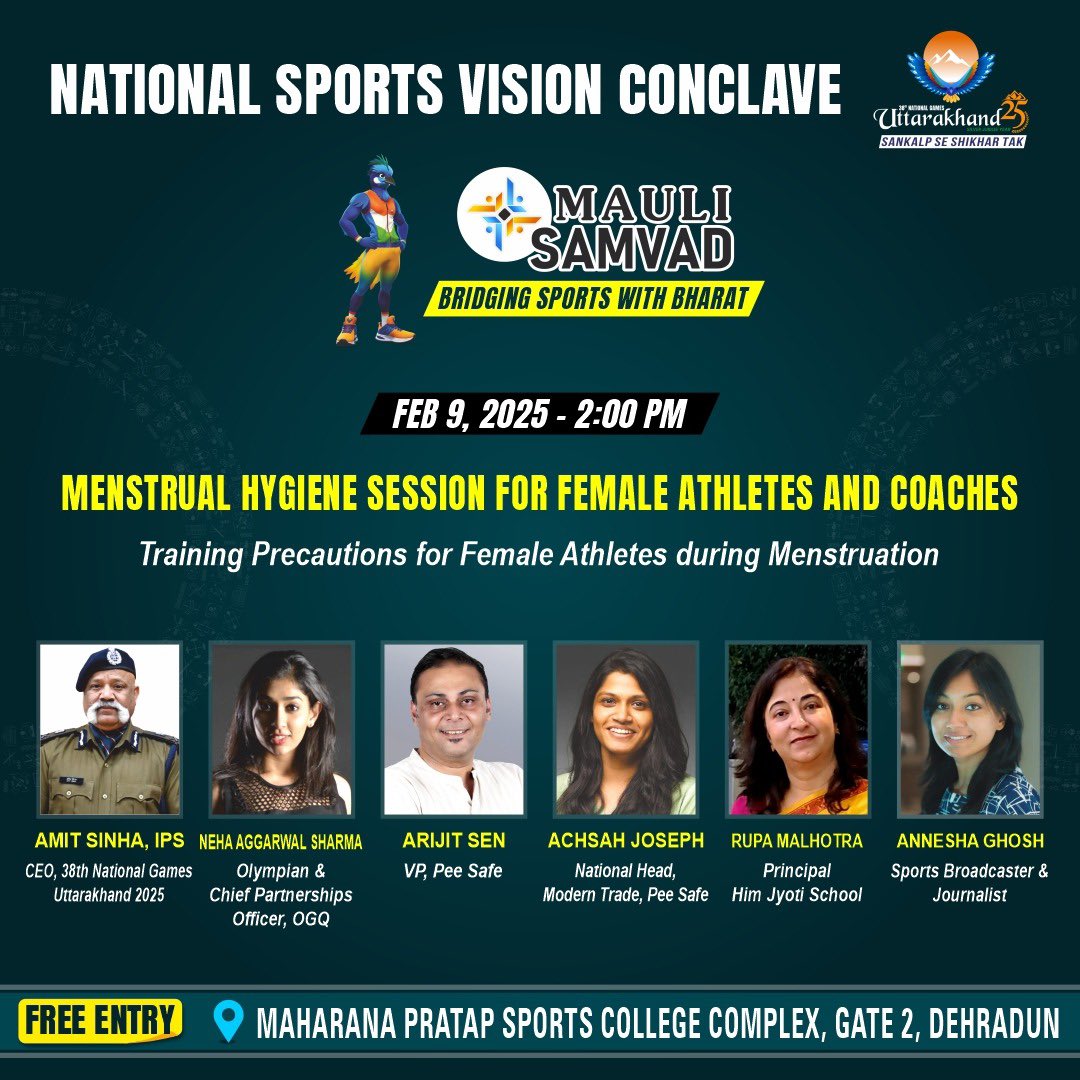 Pee Safe (@peesafe) on Twitter photo We are happy to be a part of Menstrual Hygiene Session for female athletes & coaches 🙌
<a href="/uksportsdept/">Department of Sports, Government of Uttarakhand</a> <a href="/pushkardhami/">Pushkar Singh Dhami</a> <a href="/rekhaaryaoffice/">Rekha Arya</a>
#nationalgames #38thnationalgames #SuperBowl #TREASURE #AthleticClub #athletes We are happy to be a part of Menstrual Hygiene Session for female athletes & coaches 🙌
<a href="/uksportsdept/">Department of Sports, Government of Uttarakhand</a> <a href="/pushkardhami/">Pushkar Singh Dhami</a> <a href="/rekhaaryaoffice/">Rekha Arya</a>
#nationalgames #38thnationalgames #SuperBowl #TREASURE #AthleticClub #athletes