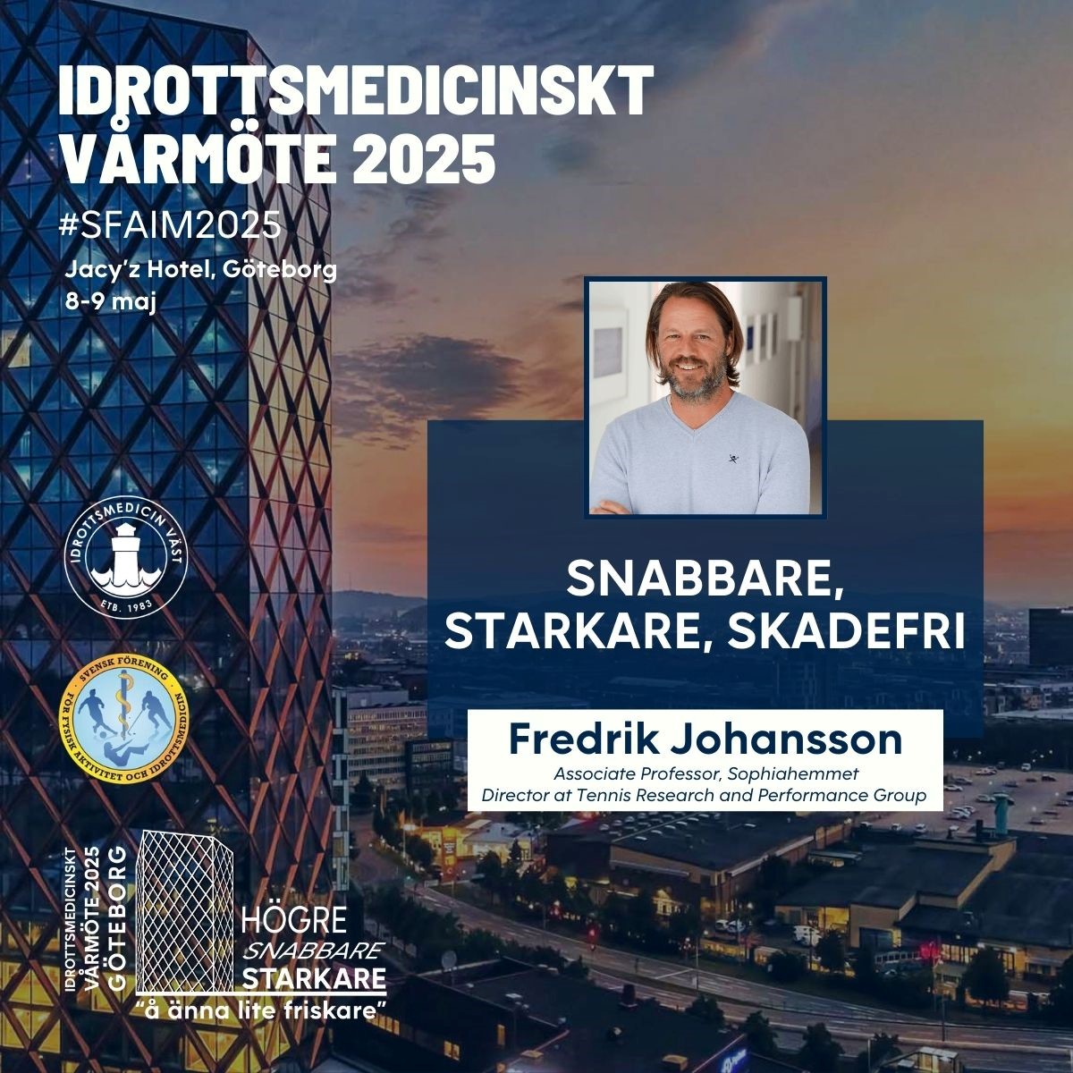 Fredrik Johansson (@frjohansson) on Twitter photo Snabbare, Starkare, Skadefri är en utmaning som inte är helt enkel att leva upp till som idrottare på högsta nivå! Tillsammans med Glenn Björklund <a href="/Mittuni/">Mittuniversitetet</a> och Mikael Swaren <a href="/DalaUniversity/">Högskolan Dalarna</a> är ambitionen att presentera en infallsvinkel! Tack för inbjudan <a href="/RedaktorSfaim/">SFAIM</a> <a href="/senorski/">Eric Hamrin Senorski</a> Snabbare, Starkare, Skadefri är en utmaning som inte är helt enkel att leva upp till som idrottare på högsta nivå! Tillsammans med Glenn Björklund <a href="/Mittuni/">Mittuniversitetet</a> och Mikael Swaren <a href="/DalaUniversity/">Högskolan Dalarna</a> är ambitionen att presentera en infallsvinkel! Tack för inbjudan <a href="/RedaktorSfaim/">SFAIM</a> <a href="/senorski/">Eric Hamrin Senorski</a>