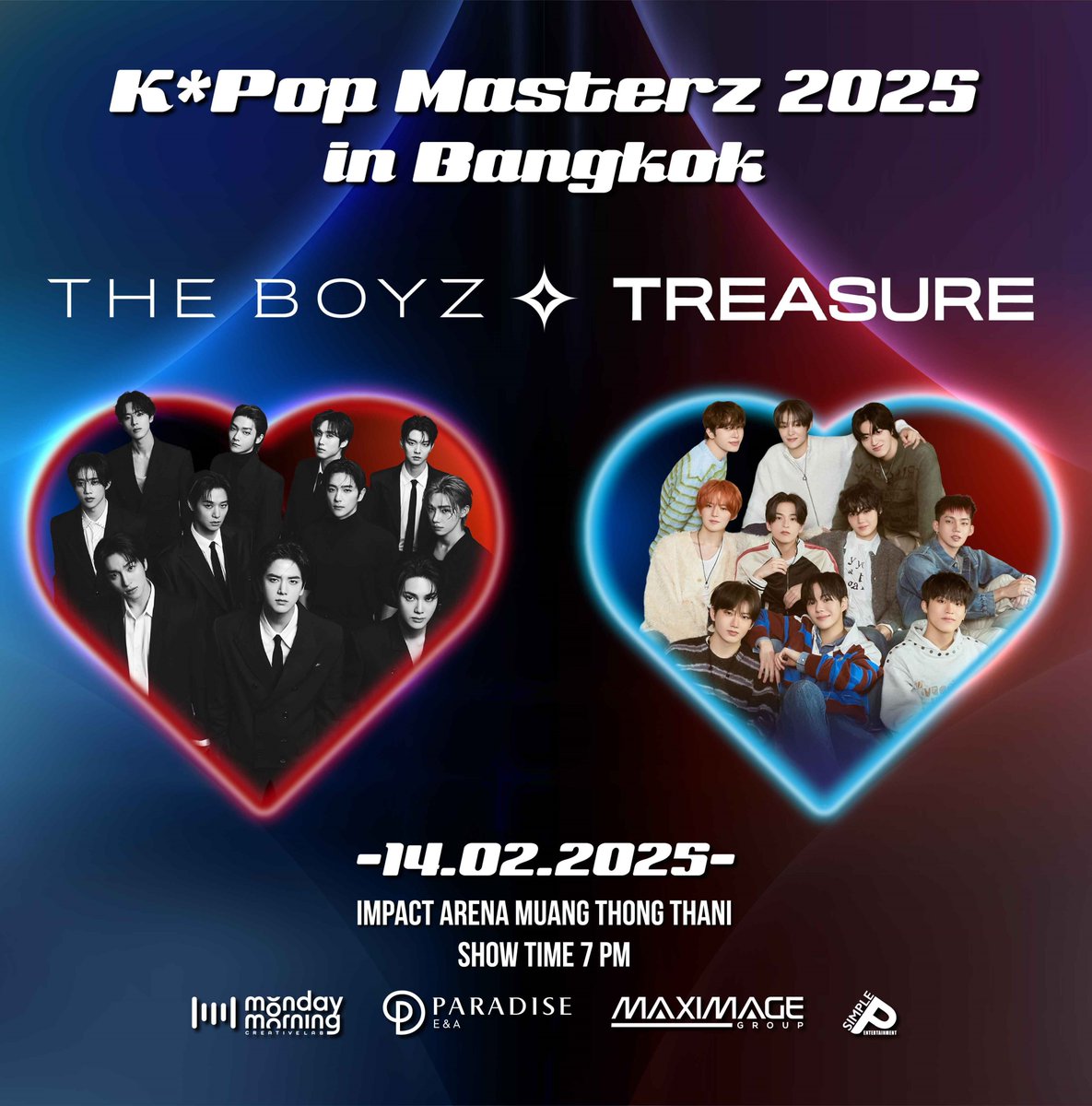 วันวาเลนไทน์นี้ไม่เหงาแล้ว เพราะมีหนุ่มๆ บินมาหาถึงที่ กับงาน “K-Pop Masterz 2025 in Bangkok THE BOYZ &amp; TREASURE” 🌹💘

ส่วนใครที่ยังไม่มีบัตร วันนี้คิวปิดน้องวิว ก็มีกิจกรรมดีๆ มาให้ร่วมสนุกกัน🧚🏻‍♀️

📍กติการ่วมสนุก
Reply ใต้โพสต์ พร้อมกับบอกว่า อยากมาดู performance ไหน