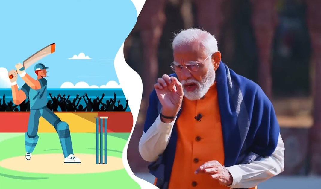 mufaddal_vohra's tweet photo. PM Narendra Modi said, "a true batsman ignores the noise of the crowd and focuses only on the delivery. He isn't distracted by what the crowd says". https://t.co/cM31QkyaQK