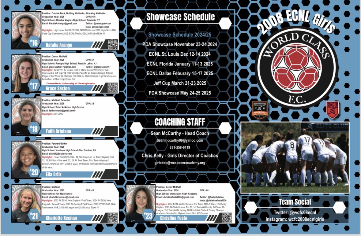 Less then a week until #ECNLTX🤠College coaches - please check out our brochure and schedule  ⬇️ We have some 2026 uncommitted players you are going to want to 👀<a href="/ImYouthSoccer/">ECNL/GA/Recruiting/College Soccer</a> <a href="/ImCollegeSoccer/">College Soccer Truth ™</a> <a href="/ECNLgirls/">ECNL Girls</a> <a href="/WorldClassFC1/">World Class FC</a> <a href="/TopDrawerSoccer/">TopDrawerSoccer</a> <a href="/PrepSoccer/">Prep Soccer ⚽️</a> <a href="/TheSoccerWire/">SoccerWire</a> <a href="/travismclark/">Travis Clark</a>