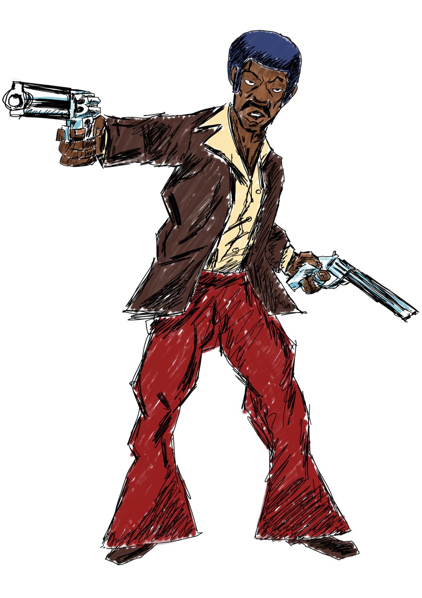 VictoriaKFrost's tweet image. For @Arte1Bds 's #MultiVersus #MultiversusForeverCollab #ArtCollab and also for #BlackHistoryMonth I decided to draw Black Dynamite!
I tried to make him a combination of movie, show and comic styles. #SaveMultiversus