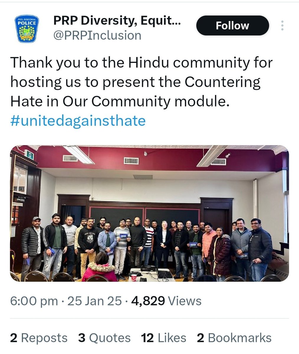 Hindu Canadians were proud to host the Countering Hate in Our Community module. Together, we stand for unity, respect, and a stronger Canada. #UnitedAgainstHate