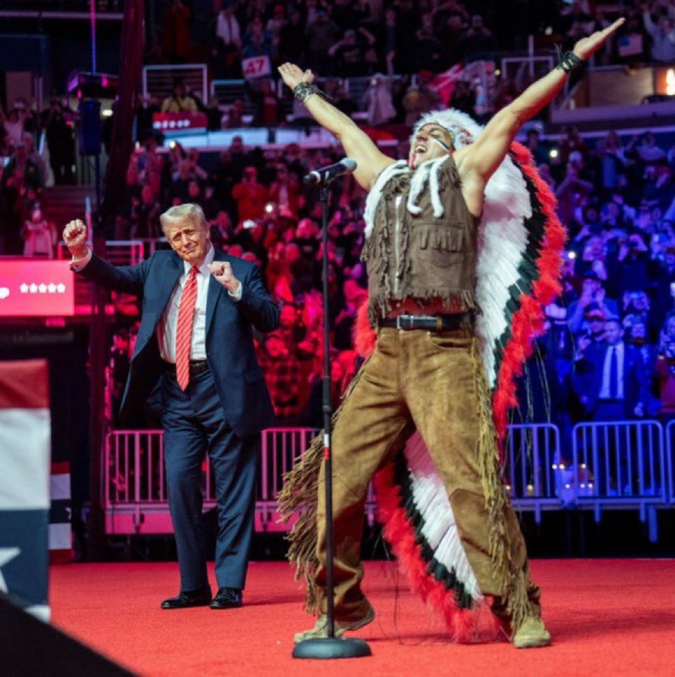 The Halftime show should have been The Village People with President Trump doing the Trump Dance center stage and you know it. 

Arena would have gone berserker mode.

Would have been most viral Halftime show in NFL history. 

Read the room, NFL.

Share if you agree.