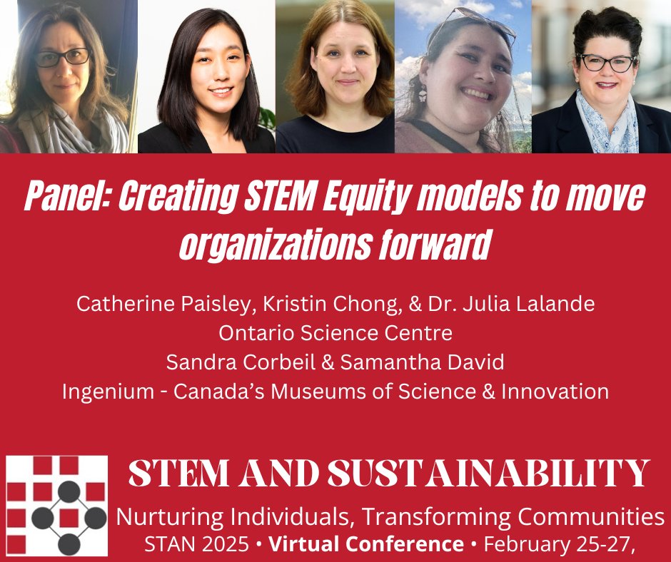 📢 STAN Virtual Conference
📊 Creating STEM Equity Models to Move Organizations Forward | Feb 25, 2:00  PM ET

How to design more inclusive STEM initiatives?  Engage in breakout discussions and walk away with frameworks to apply in your own work!

🌟 stanrsst.ca/conference