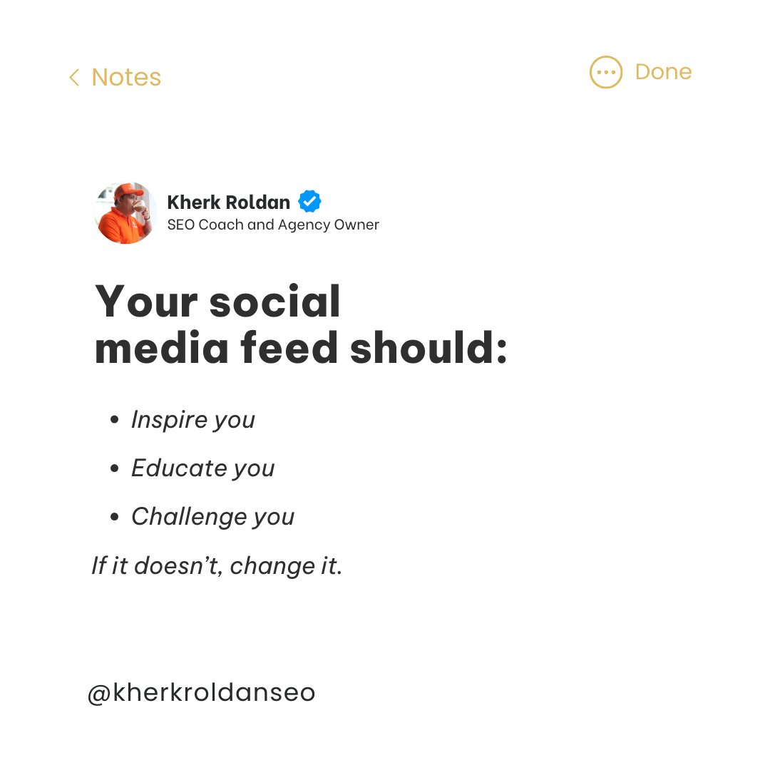 kherkroldanseo's tweet image. Your feed should level you up, not hold you back. 🔥

#levelupmindset #growthmindset #successstartshere