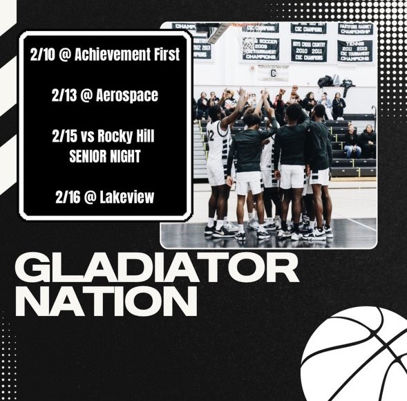 Last week of the regular season, come cheer on the Gladiators