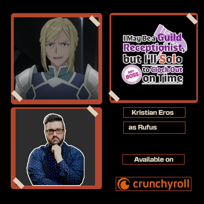 Who's this new, cool, and super helpful guy on ep 3 of I May Be a Guild Receptionist???

I join the cast as RUFUS in this ep! 

This was my first session with Manny as a fulltime director! I had SUCH a freaking good time, and left the studio feeling so fulfilled! Thanks so much!