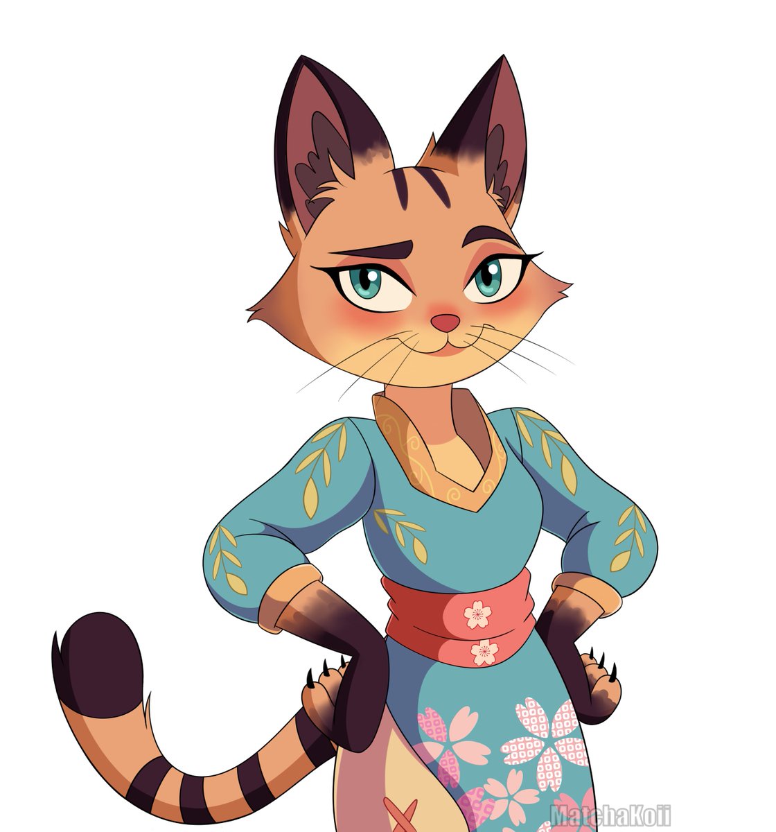 MatchaRainArt's tweet photo. This is my kitty, Persephone! :3 Originally made for Kung Fu Panda but I might be changing that. Tossing around ideas at the moment! 
#fanart #kungfupanda #kfpoc #kungfupandaoc #zootopiaoc #zootopia #catoc #kittyoc https://t.co/oI9i0iKFK0