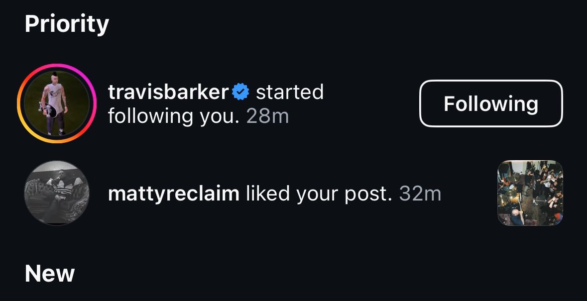 Travis Barker  just followed my band <a href="/DesmadrexLA/">DESMADRE</a> on IG. Kid me is screaming of joy, old me rn is like “Fuck yeah, SICK!”
