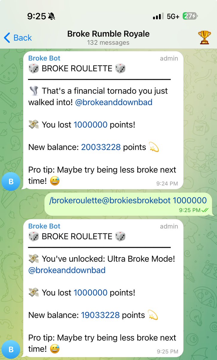 BrokecoinonSol's tweet photo. $BROKE We launched our next 3 telegram games! $Broke to Billionaire! 

1.) How $BROKE am I - daily check in and earn $BROKE coins. 

2.) $BROKE roulette, degen your daily points or buy points and hit the casino to fast track your way to Billionaire status. 

3.) $BROKE Rumble Royale - enter the ring with other Brokies and duke it out to see who is the ultimate winner! Winner takes home all the $BROKE! 

Let’s have some fun! And have some chaos! Who will fast track their way to #billionarie or go $broke again! 

@WadiCryptoHunt @CryptoStaceyB @cryptojourneyrs