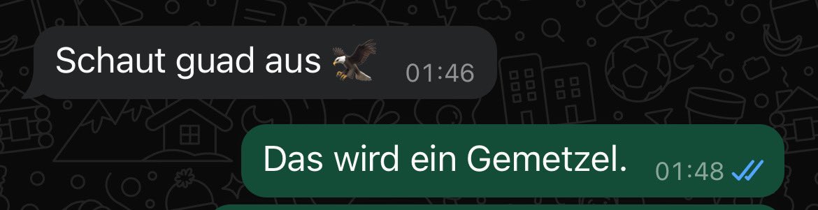 2nd-Quarter-Gruß an meinen Eagles-Spezl aus Burghausen 😆🦅