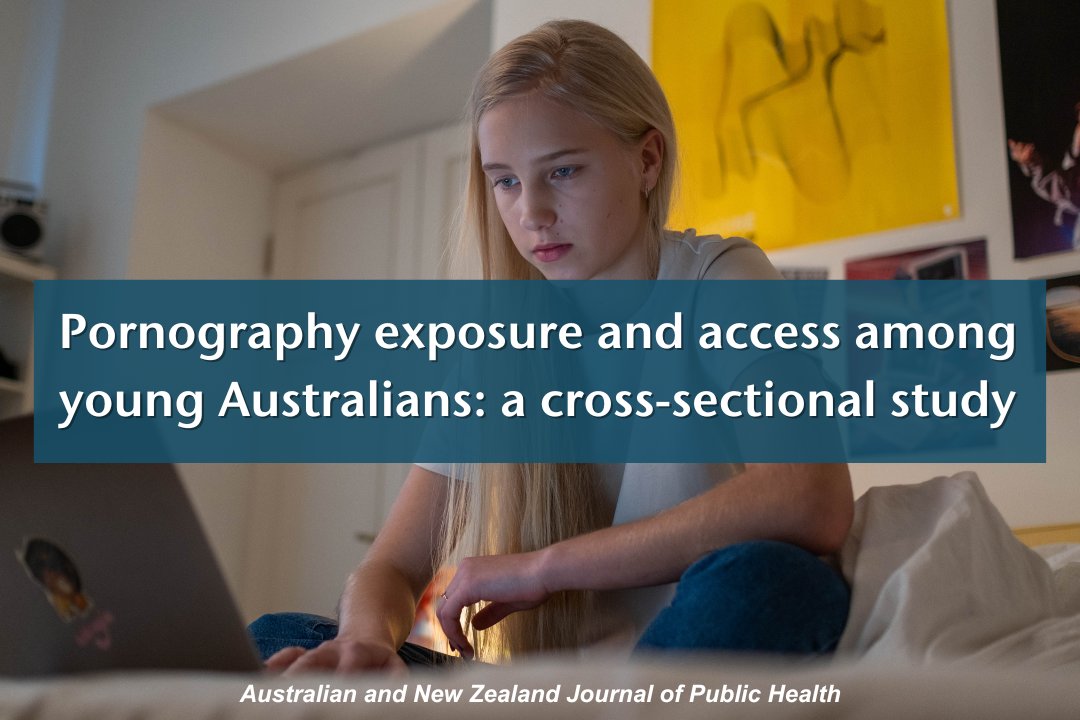 ANZJPH (@anzjph) on Twitter photo ICYMI: Our most downloaded 2024 ANZJPH article uncovered the truth about Aussie teens' exposure and access to porn.
Well done to the authors <a href="/MareeCrabbe/">Maree Crabbe</a>, <a href="/MichaelGLFlood/">Professor Michael Flood</a> & <a href="/Kelsey_L_Adams/">Dr Kelsey Adams</a> from <a href="/QUT/">QUT</a>
Read it here: doi.org/10.1016/j.anzj… ICYMI: Our most downloaded 2024 ANZJPH article uncovered the truth about Aussie teens' exposure and access to porn.
Well done to the authors <a href="/MareeCrabbe/">Maree Crabbe</a>, <a href="/MichaelGLFlood/">Professor Michael Flood</a> & <a href="/Kelsey_L_Adams/">Dr Kelsey Adams</a> from <a href="/QUT/">QUT</a>
Read it here: doi.org/10.1016/j.anzj…