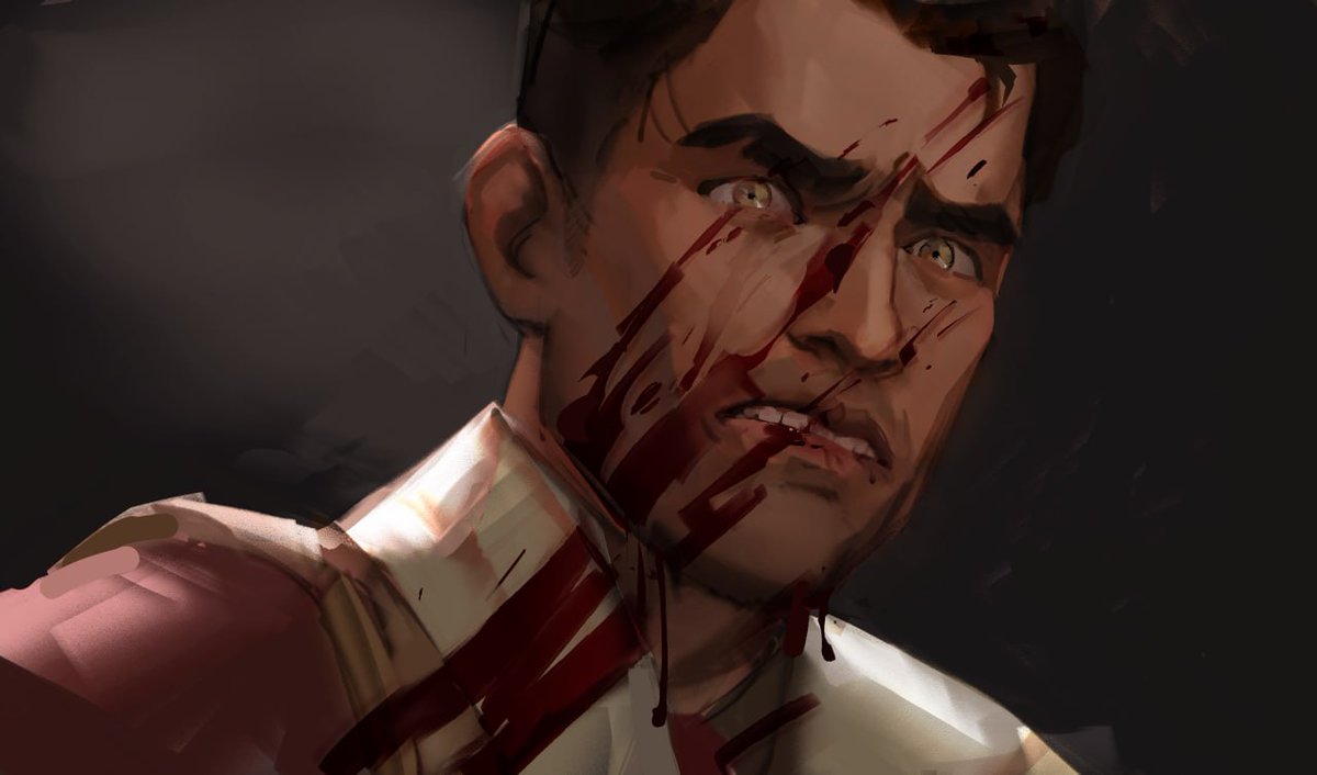 Oops the counselor got his fancy snow-white jacket dirty🥺
Let's paint the town red, Talis? 

*Absolutely traumatized* 

#jaycetalis #arcane