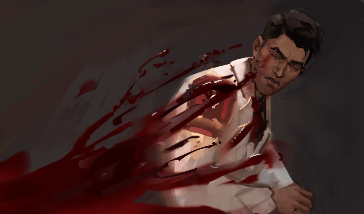 johne_art's tweet photo. Oops the counselor got his fancy snow-white jacket dirty🥺
Let's paint the town red, Talis? 

*Absolutely traumatized* 

#jaycetalis #arcane https://t.co/j9DSkxrYNB
