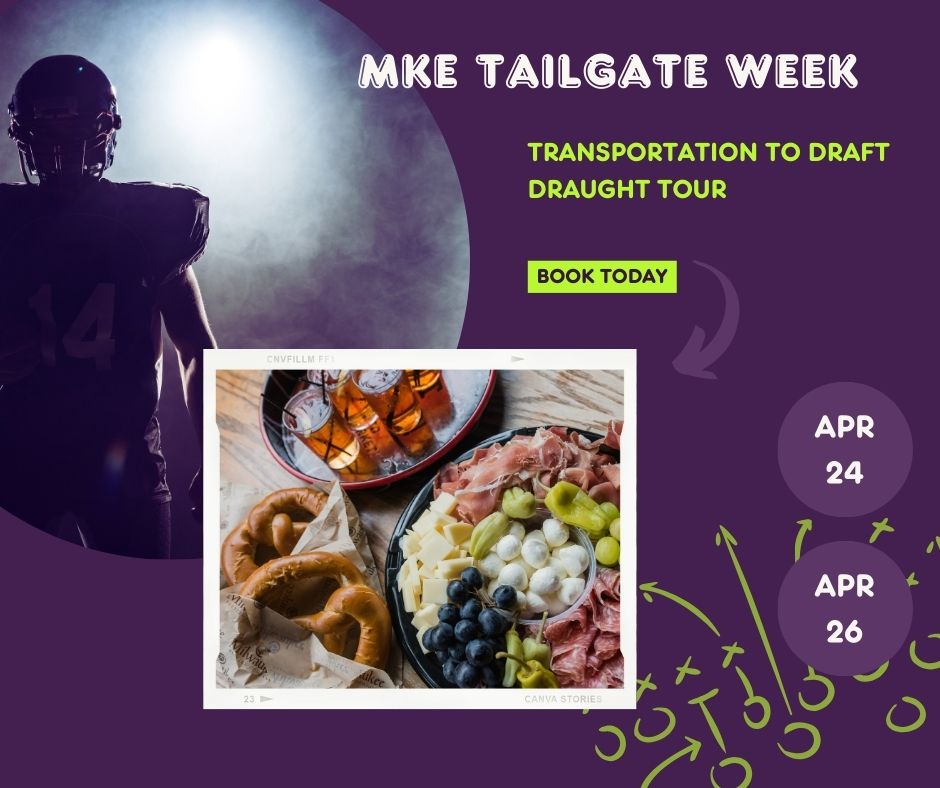 MKEFoodTour's tweet image. 𝐘𝐨𝐮𝐫 𝐑𝐢𝐝𝐞 𝐭𝐨 𝐭𝐡𝐞 𝐃𝐫𝐚𝐟𝐭 &amp;amp; 𝐌𝐢𝐥𝐰𝐚𝐮𝐤𝐞𝐞’𝐬 𝐁𝐞𝐬𝐭 𝐅𝐥𝐚𝐯𝐨𝐫𝐬! 🏈🍺 

🔗 𝐒𝐞𝐜𝐮𝐫𝐞 𝐘𝐨𝐮𝐫 𝐒𝐩𝐨𝐭 𝐓𝐨𝐝𝐚𝐲! ow.ly/C9mb50UVW6Z

#MilwaukeeTailgateWeek #DraftExperience #MKEFlavors #DraughtTour #LambeauBound