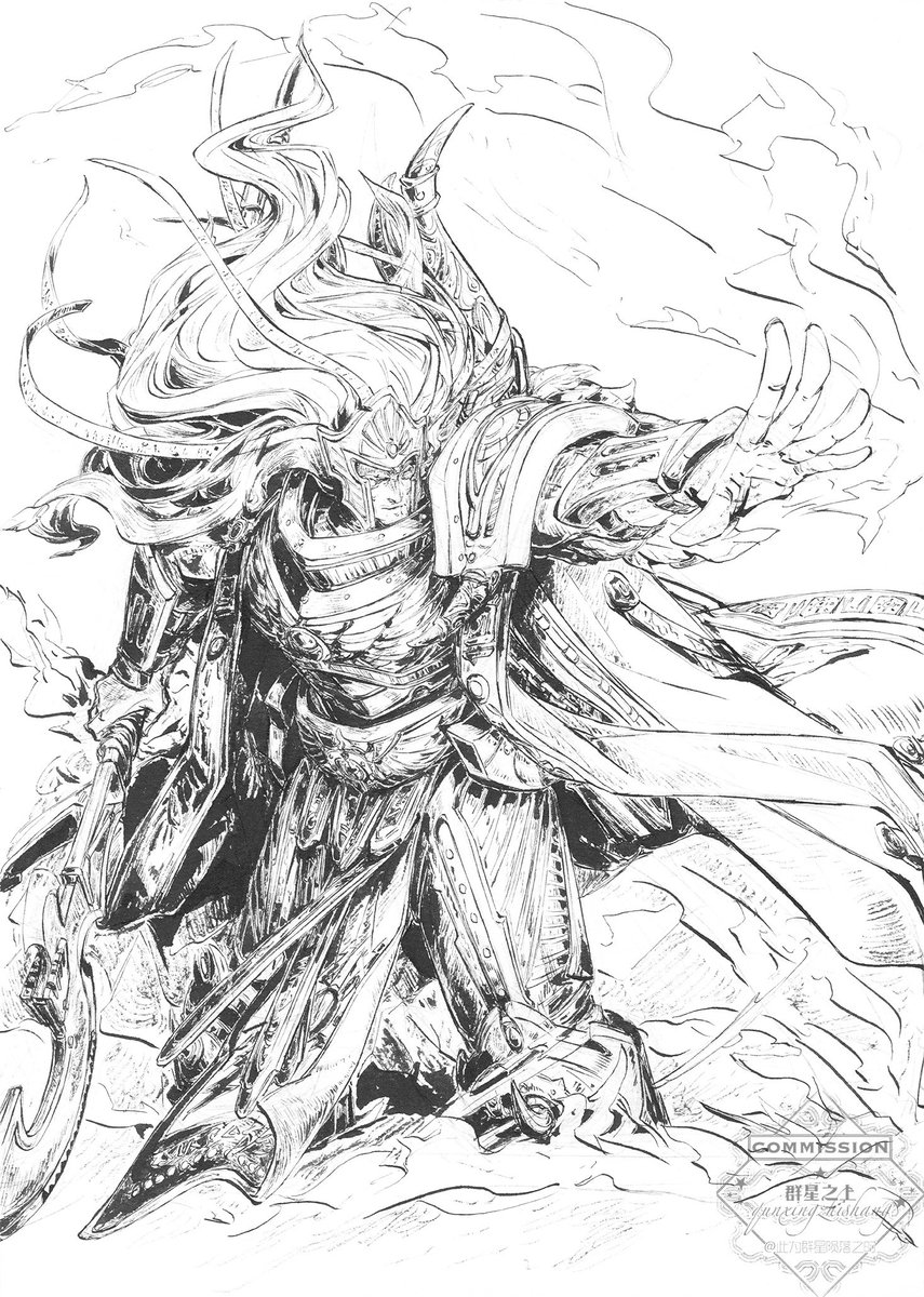 战锤40k稿件展示，委托勿用
马格努斯
Magnus the Red
帝国色彩史视频约稿#ImperialColourHistory