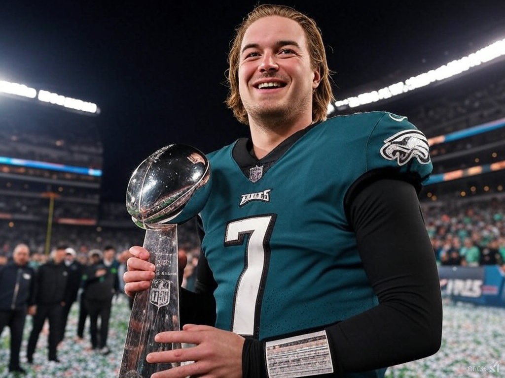 ThePoniExpress's tweet photo. Kenny Pickett is officially a Super Bowl champion. https://t.co/JOZhHgsORJ