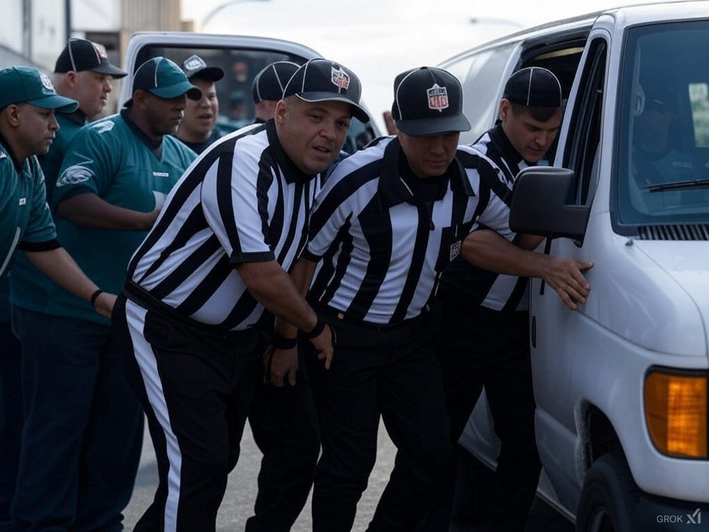 brohmetax's tweet photo. Fans ensured the fair fade...
#eaglesvschiefs
#RefereeGate https://t.co/YPfhQoqgHA