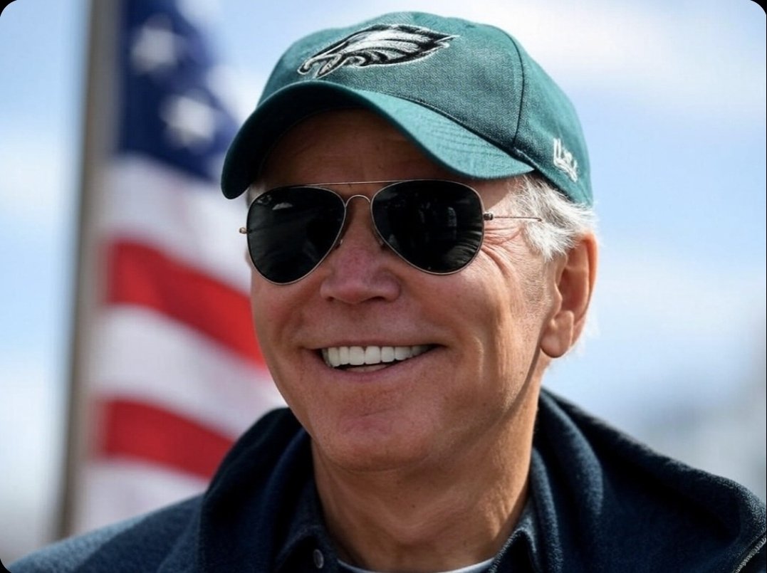 The Bidens had the Eagles and Trump had the Chiefs.

It's a good night! #FlyEaglesFly
