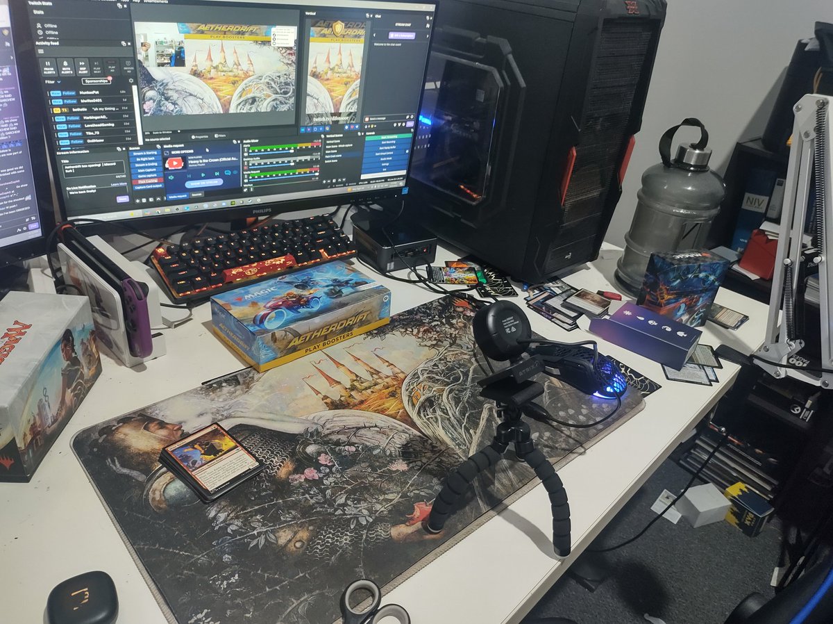 45 minutes to go and the rig is all set up! Can't wait to see everyone for the #aetherdrift box opening!