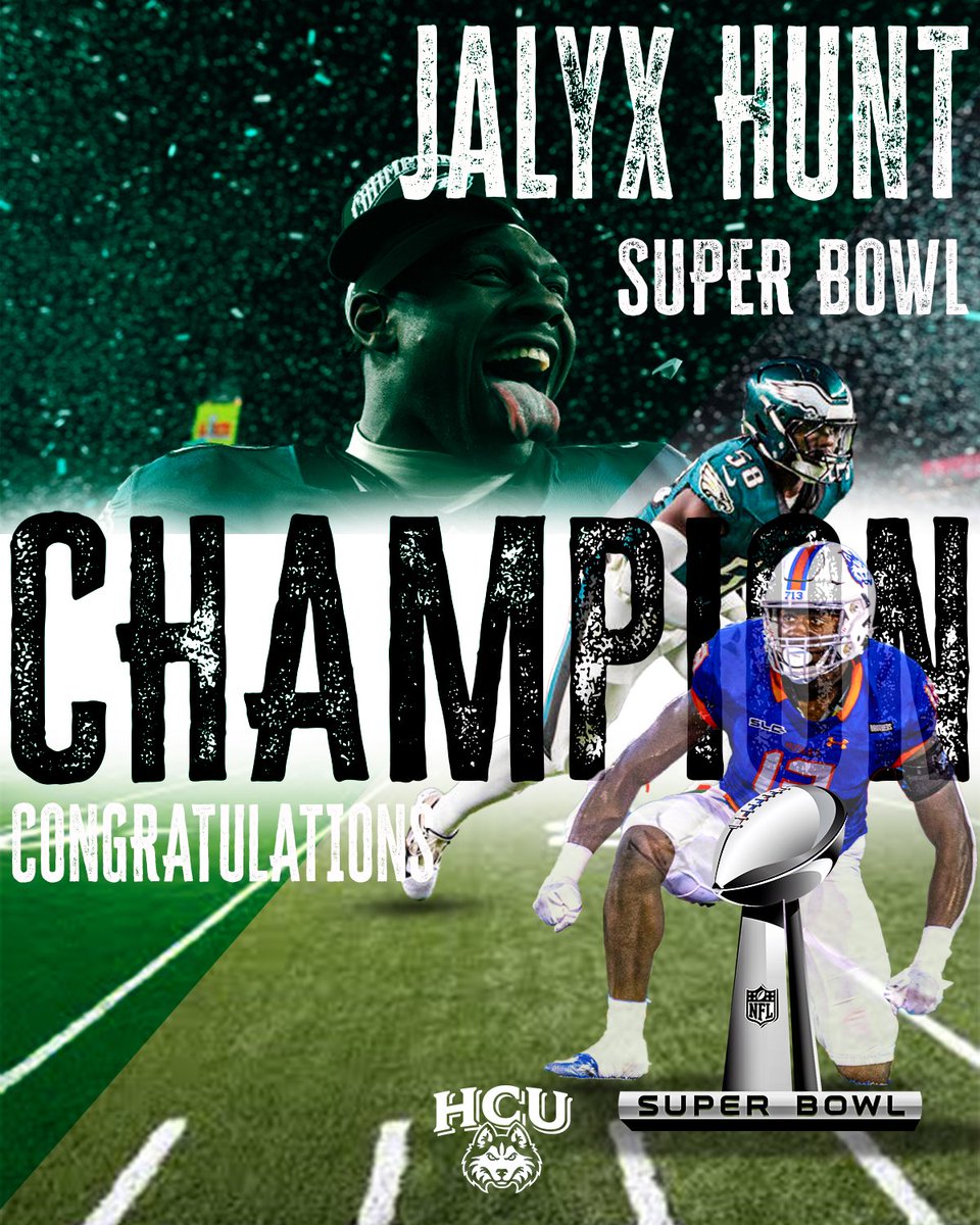 HCU Football (@hcufootball) on Twitter photo We would like to congratulate <a href="/jalyx_hunt/">Jalyx Hunt</a> and your accomplishment on the biggest stage. Jalyx is all the great things that HCU embodies.
#DawgsUp | #TheStandard We would like to congratulate <a href="/jalyx_hunt/">Jalyx Hunt</a> and your accomplishment on the biggest stage. Jalyx is all the great things that HCU embodies.
#DawgsUp | #TheStandard