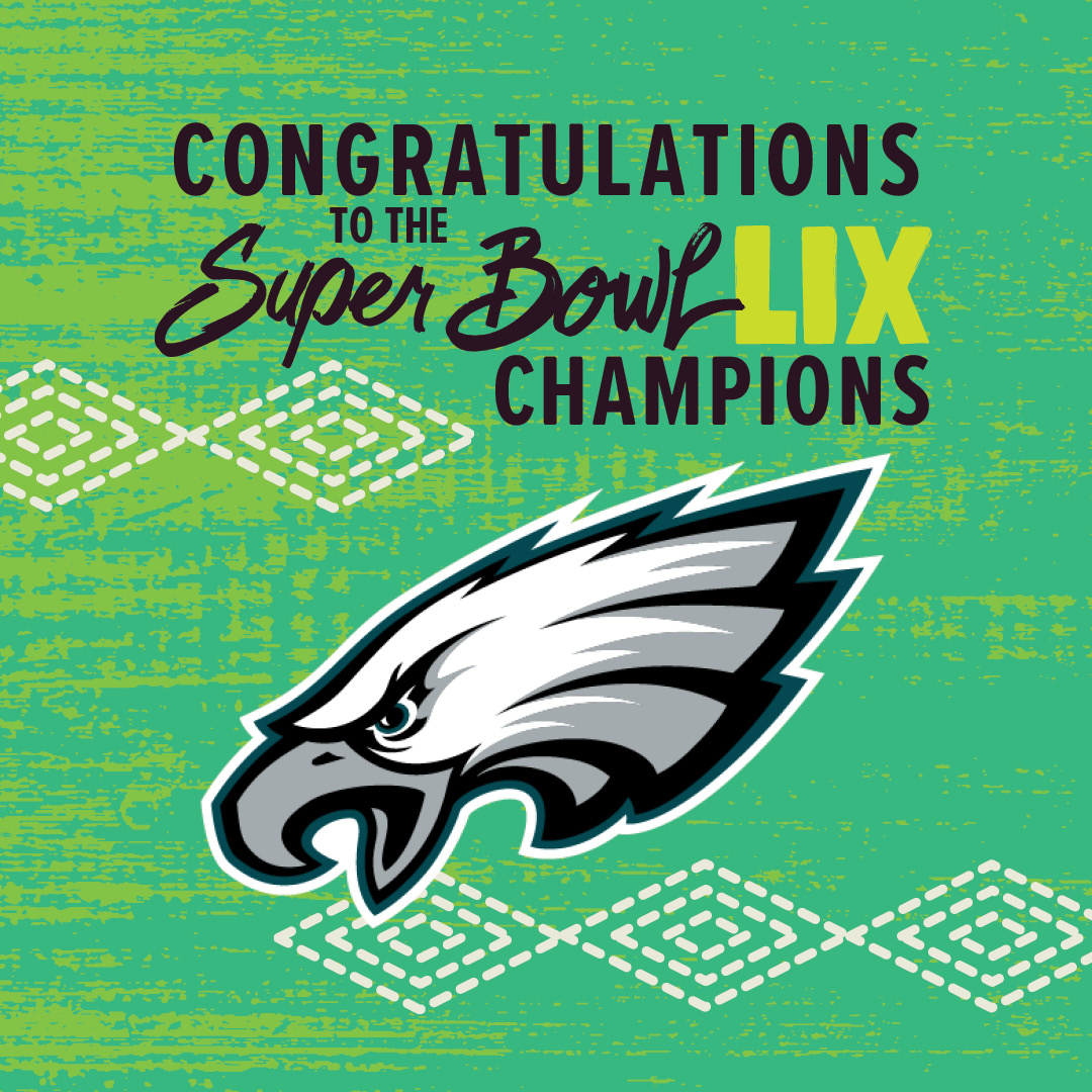 Congratulations to the <a href="/Eagles/">Philadelphia Eagles</a> on their Super Bowl LIX victory! Here's to celebrating their 2nd Super Bowl championship in this unforgettable moment!

#superbowllix #superbowl59 #flyeaglesfly #superbowlchampions #superbowlchamps