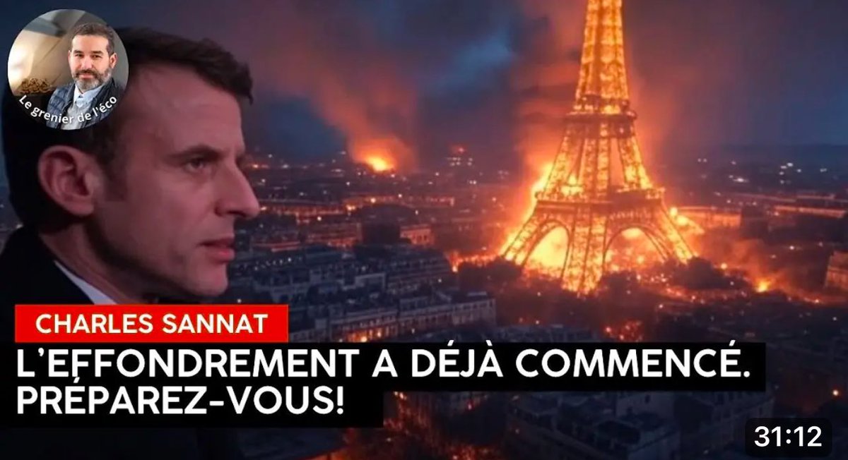 L'effondrement de la France vient de commencer. Préparez vous ! youtu.be/JweMdLZ-WIo?si… via <a href="/YouTube/">YouTube</a>