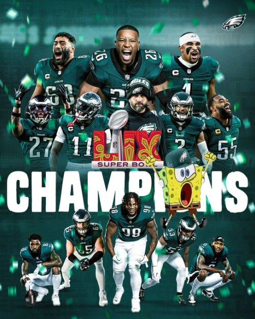 RiseFallNickBck's tweet photo. THE PHILADELPHIA EAGLES ARE SUPERBOWL CHAMPIONS

E-A-G-L-E-S EAGLES! SWEET VICTORY!! https://t.co/2H6gGhXAjw